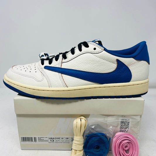Jordan 1 Retro Low OG SP Fragment x Travis Scott Sail Military Blue