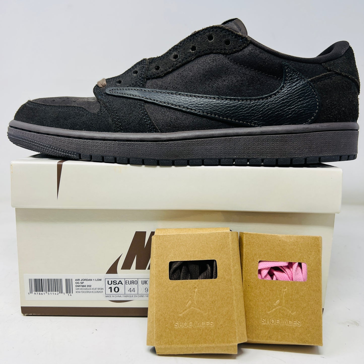 Jordan 1 Retro Low OG SP Travis Scott Velvet Brown