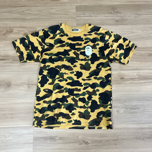 Bathing Ape multi-logo camo t-shirt Yellow