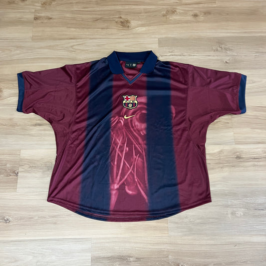 Travis Scott x Nike x FC Barcelona Retro 2000/01 Home Skeleton Jersey Multicolor