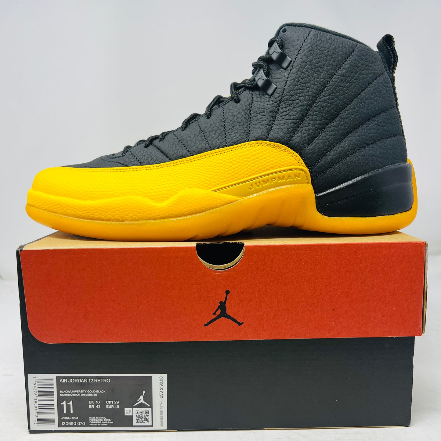 Jordan 12 Retro Black University Gold