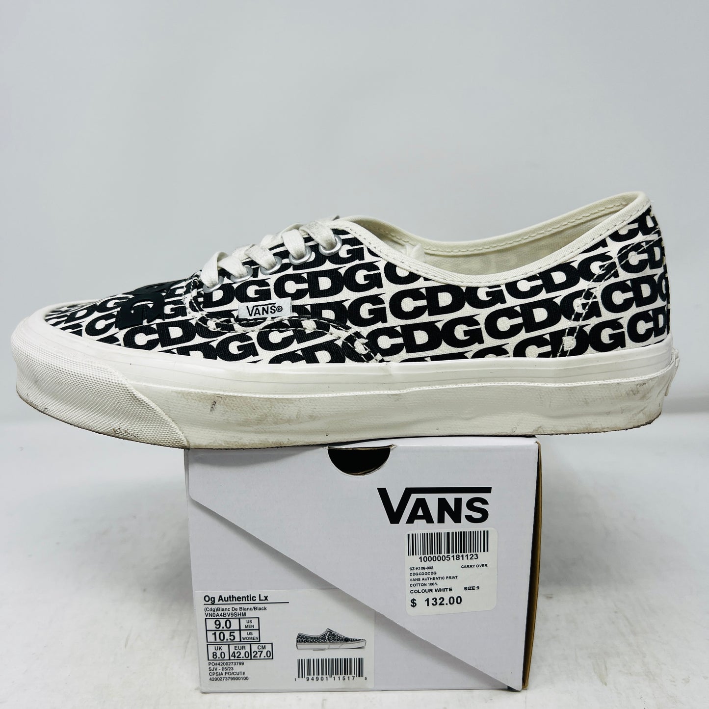 Vans Authentic Comme des Garcons Black Heel Tab