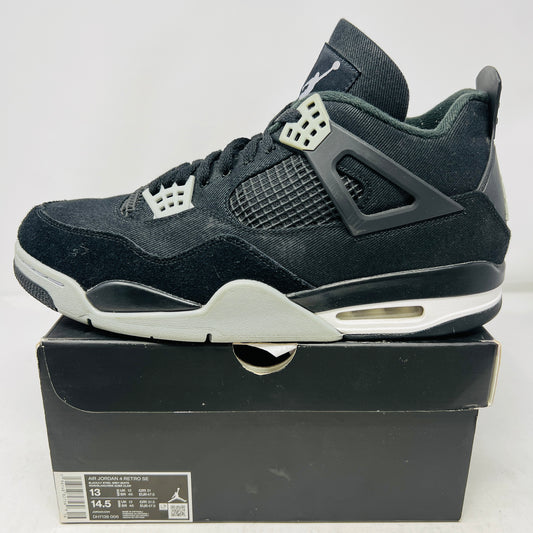 Jordan 4 Retro SE Black Canvas