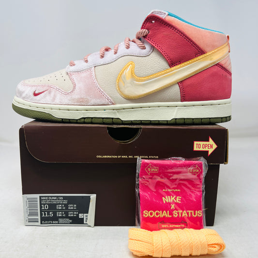 Nike Dunk Mid Social Status Free Lunch Strawberry Milk