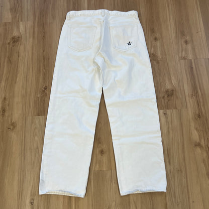 Supreme Distressed Loose Fit Selvedge Jeans White