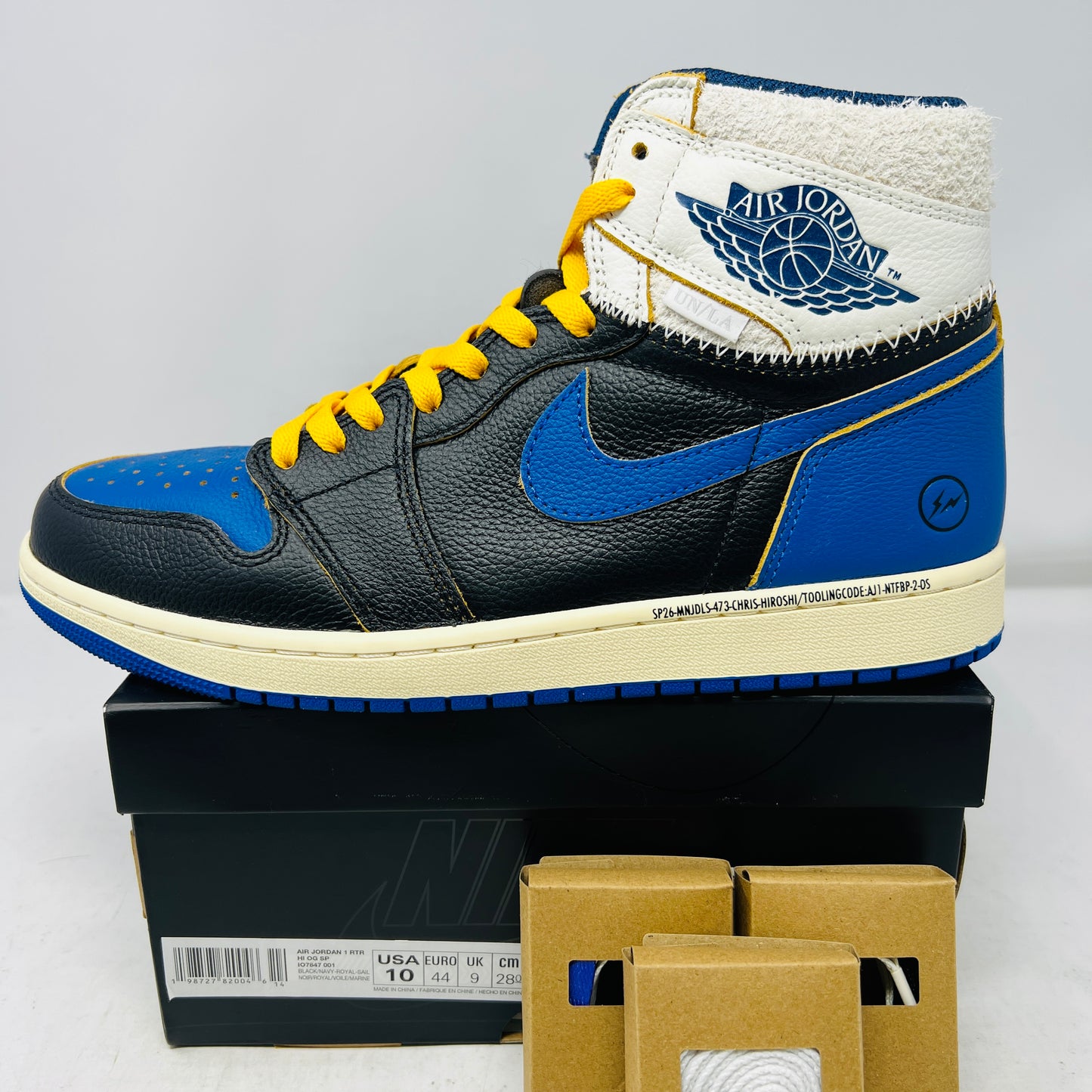 Jordan 1 Retro High OG SP Fragment x Union LA Sport Royal