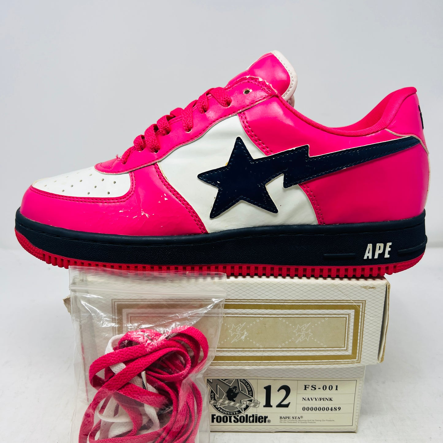 Bapesta FS-001 Low 'Hot Pink Navy'