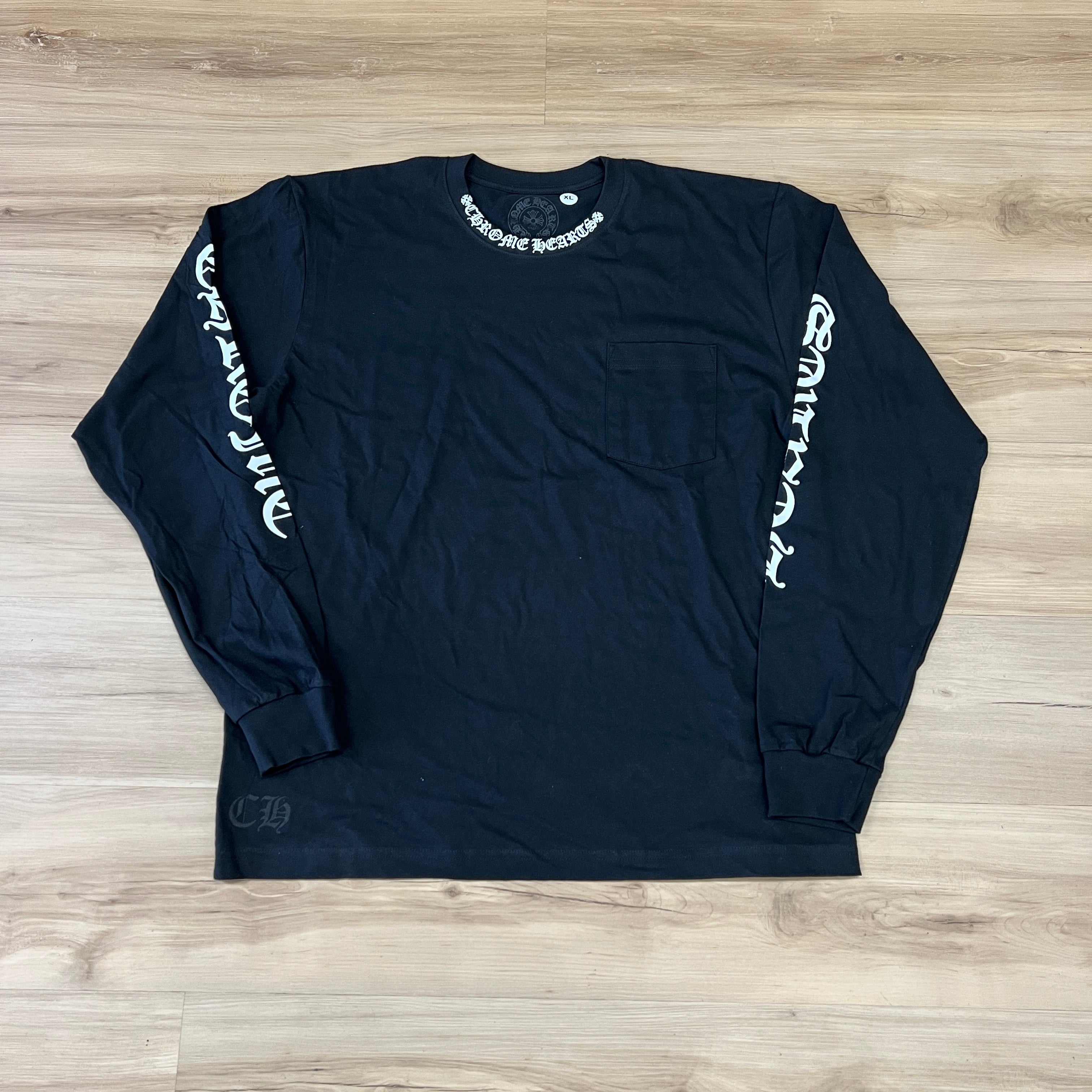 Chrome Hearts Neck Logo Long Sleeve Pocket T-Shirt – Holy Ground