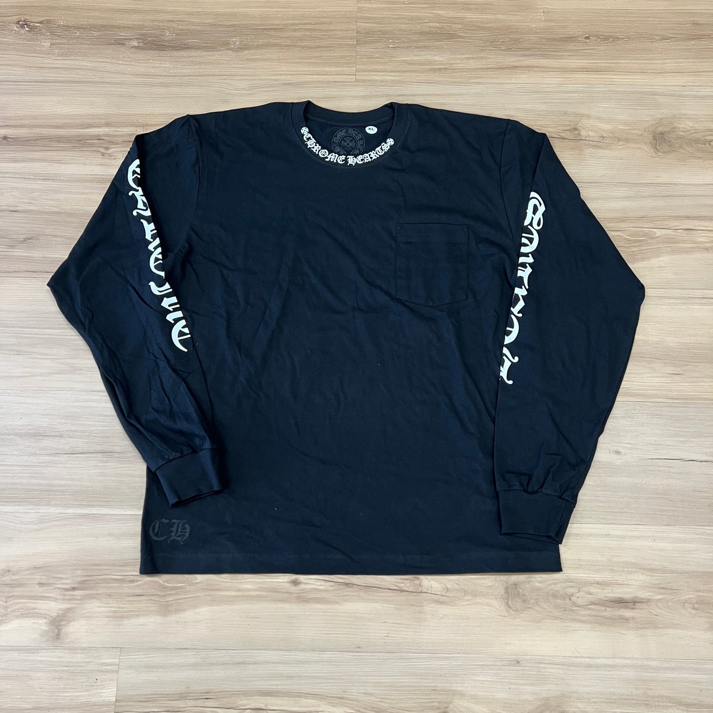 Chrome Hearts Neck Logo Long Sleeve Pocket T-Shirt