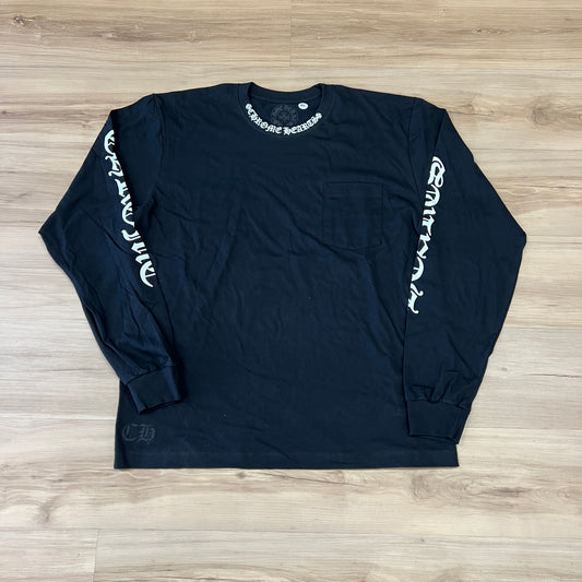Chrome Hearts Neck Logo Long Sleeve Pocket T-Shirt