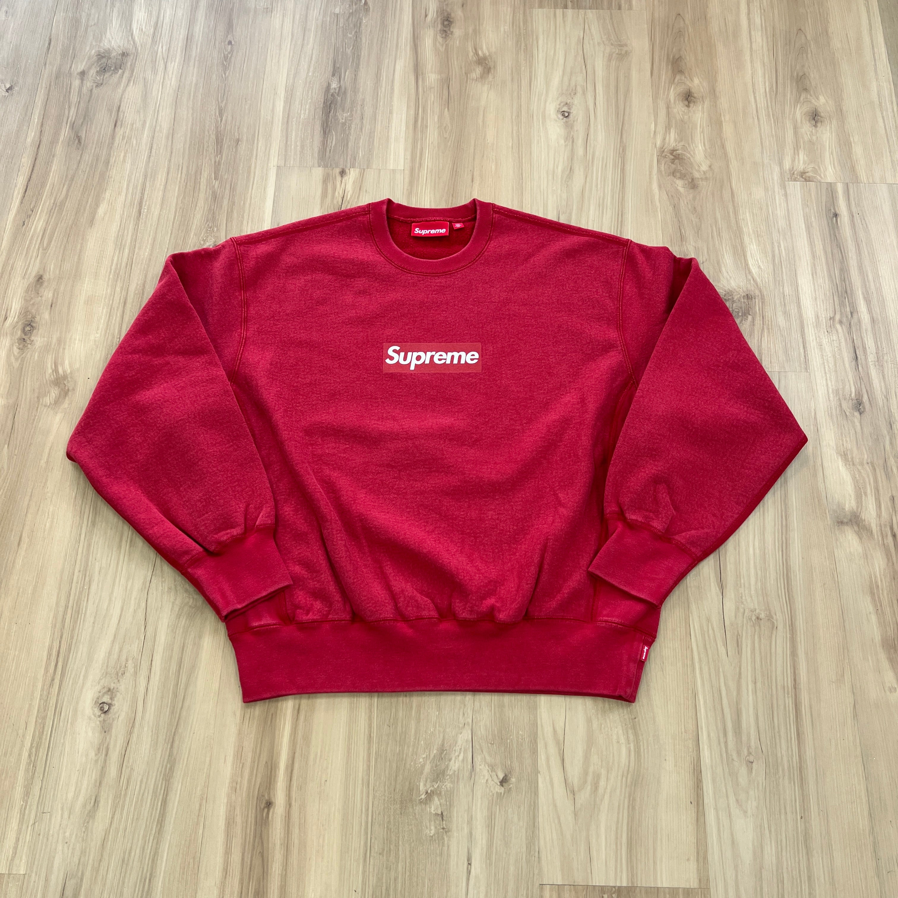 Supreme Washed Box Logo Crewneck Red – Holy Ground