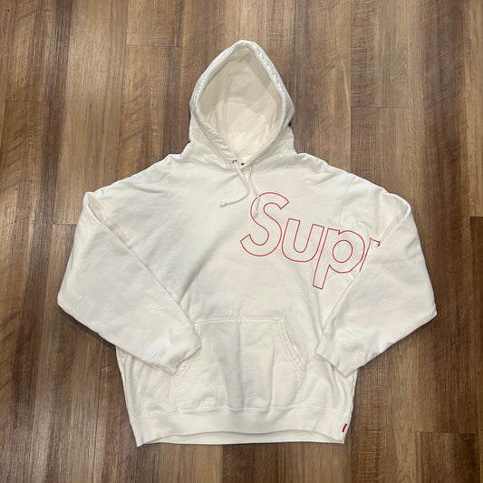 Supreme Reflective Hooded Sweatshirt White