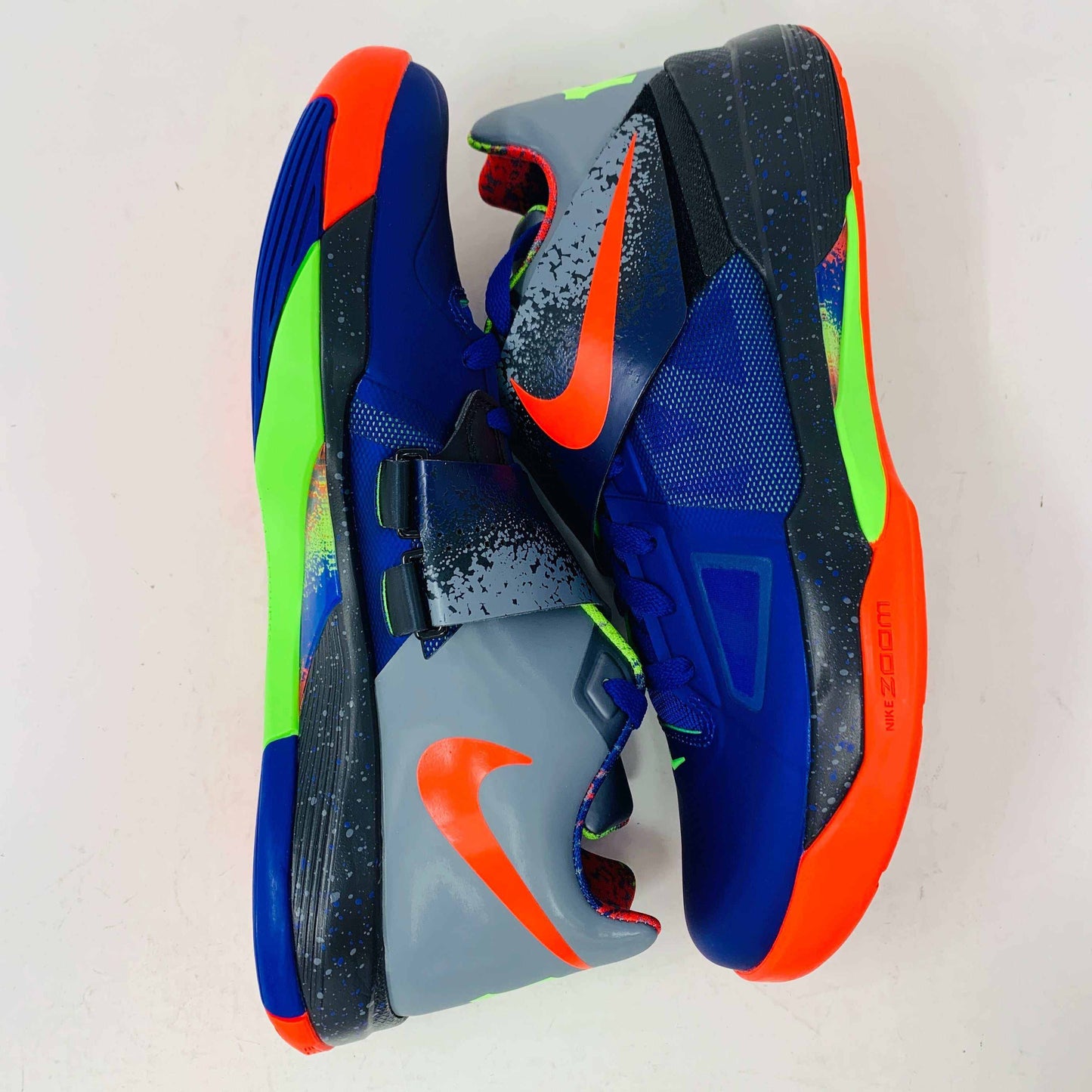 Nike KD 4 NERF 2024 sneakers, vibrant colorway, brand new, no box, extra laces included.