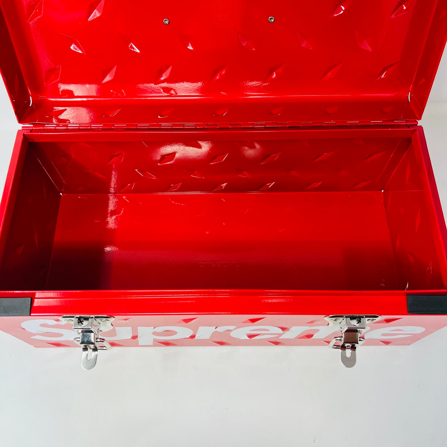 Supreme Diamond Plate Tool Box Red