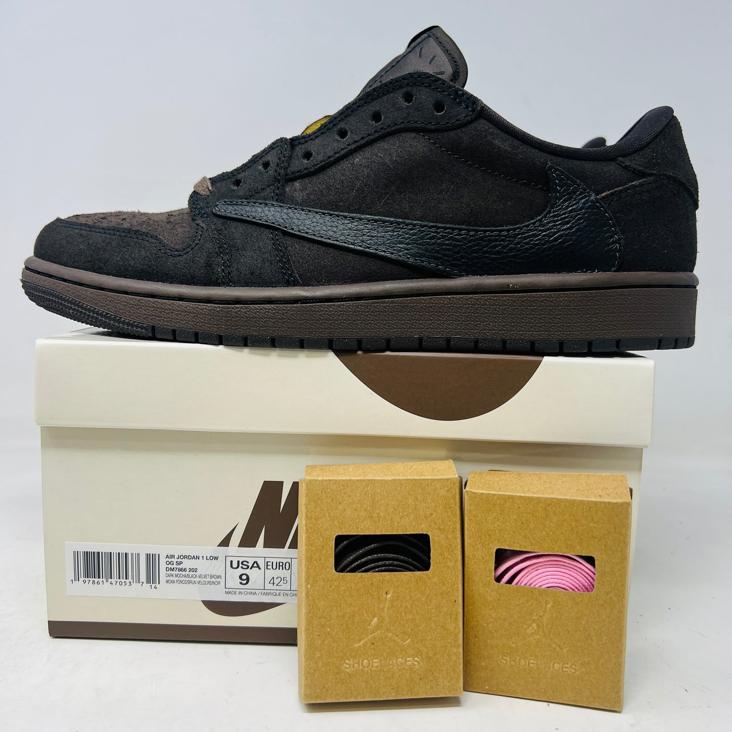 Jordan 1 Retro Low OG SP Travis Scott Velvet Brown