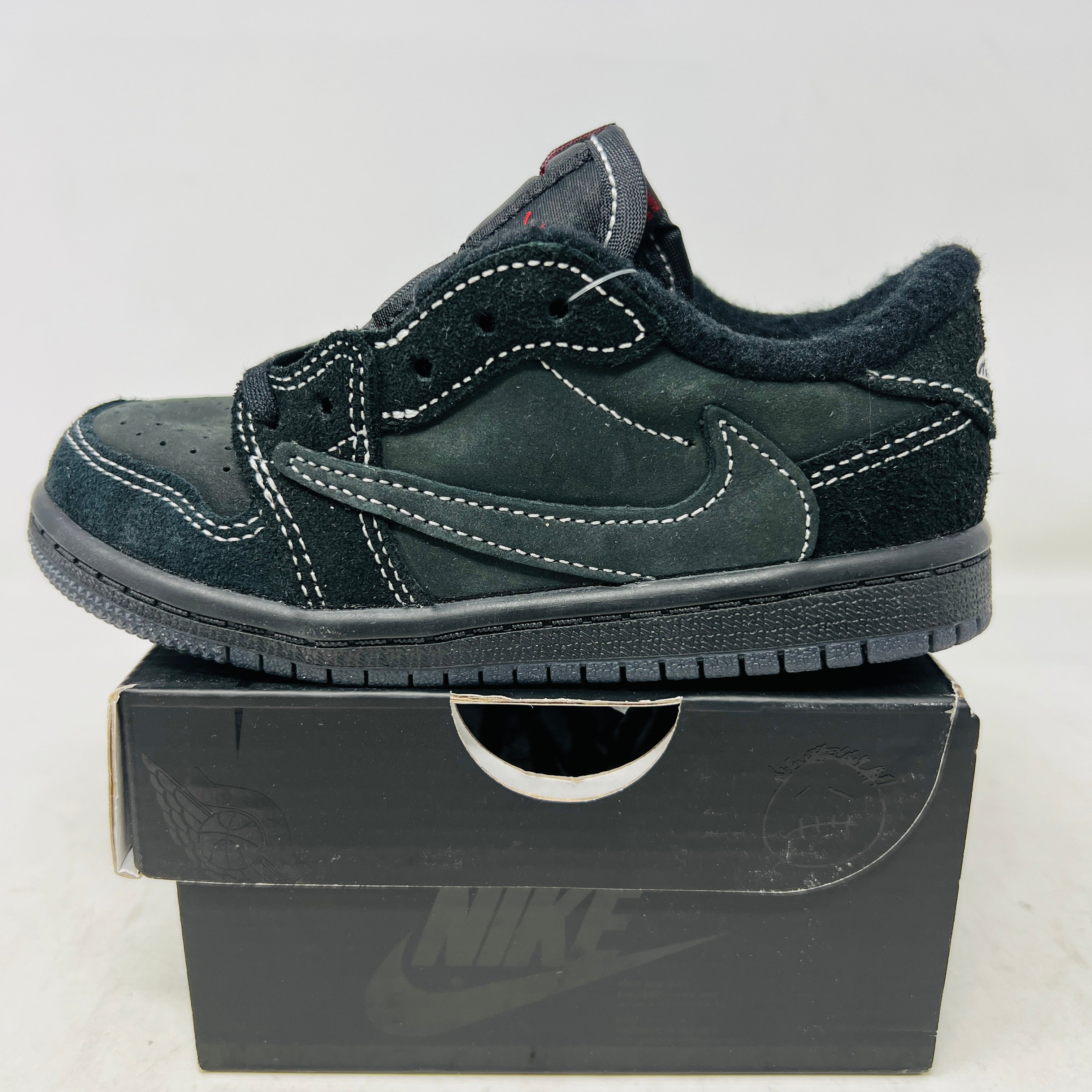 Travis Scott × Nike TD Blackphantom 17.5 Jordan 1 Retro Low OG SP x Travis Scott Black Phantom for Sale