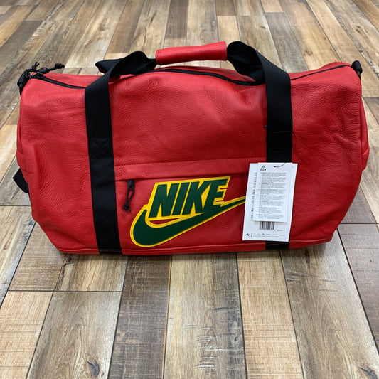 Supreme Nike Leather Duffle Bag Red
