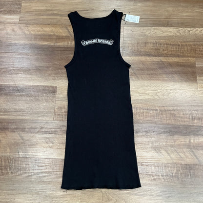 CHROME HEARTS Rib Tank Top Cross Logo Black