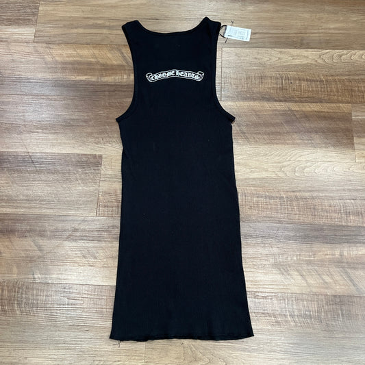 CHROME HEARTS Rib Tank Top Cross Logo Black