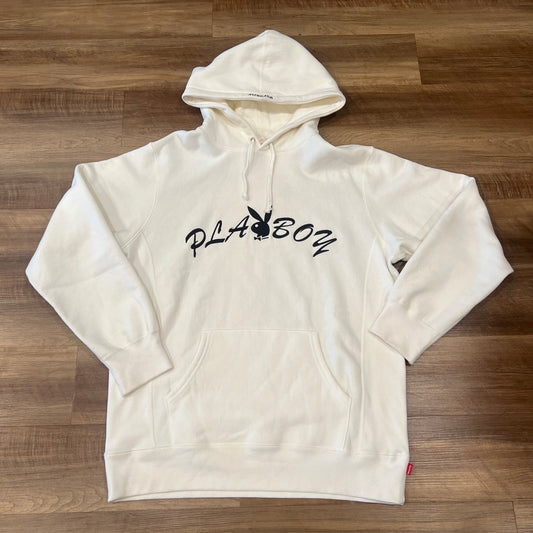 Supreme Playboy Hooded Sweatshirt (SS17) White
