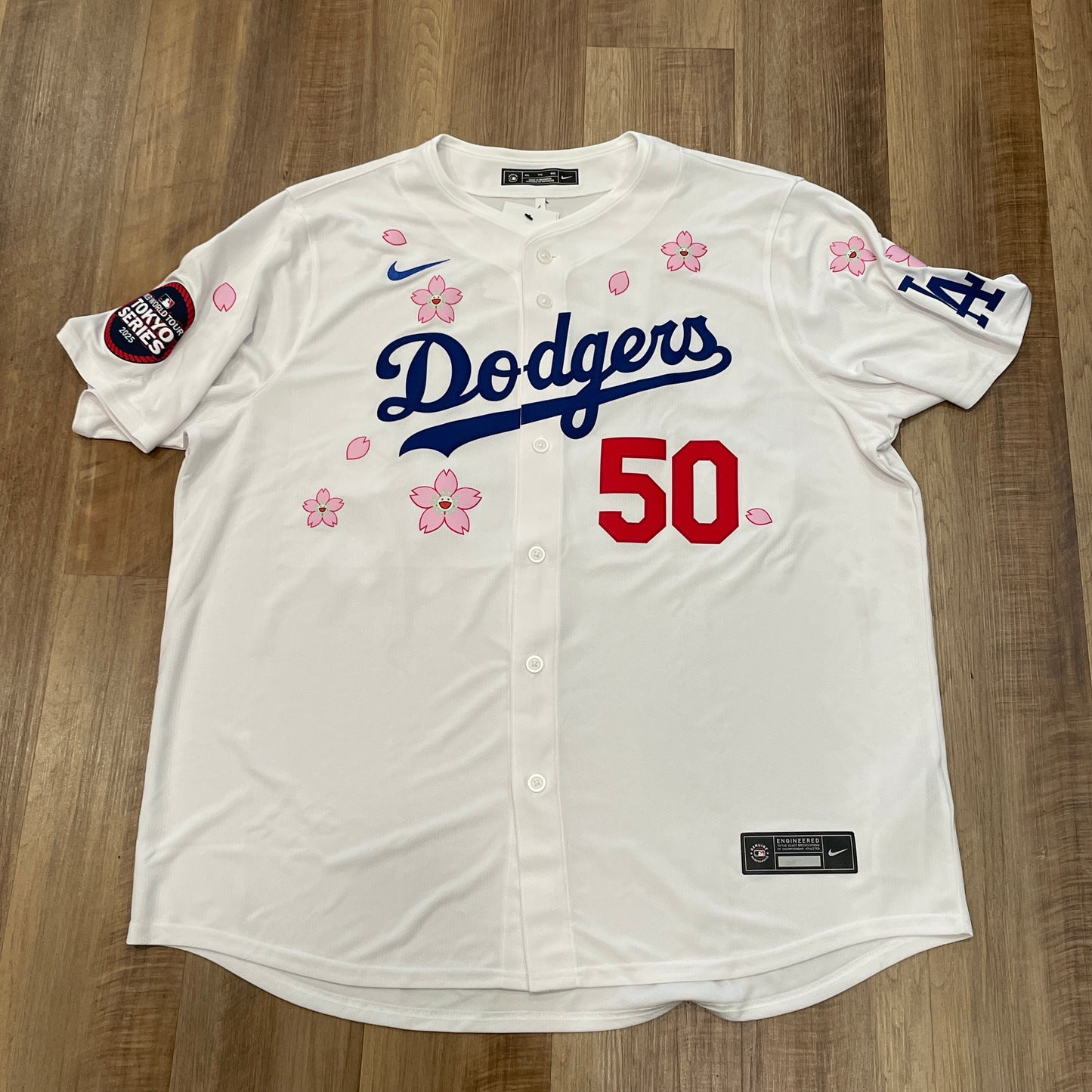 Nike x Takashi Murakami x MLB World Tour Tokyo Series 2025 Dodgers Betts Jersey White