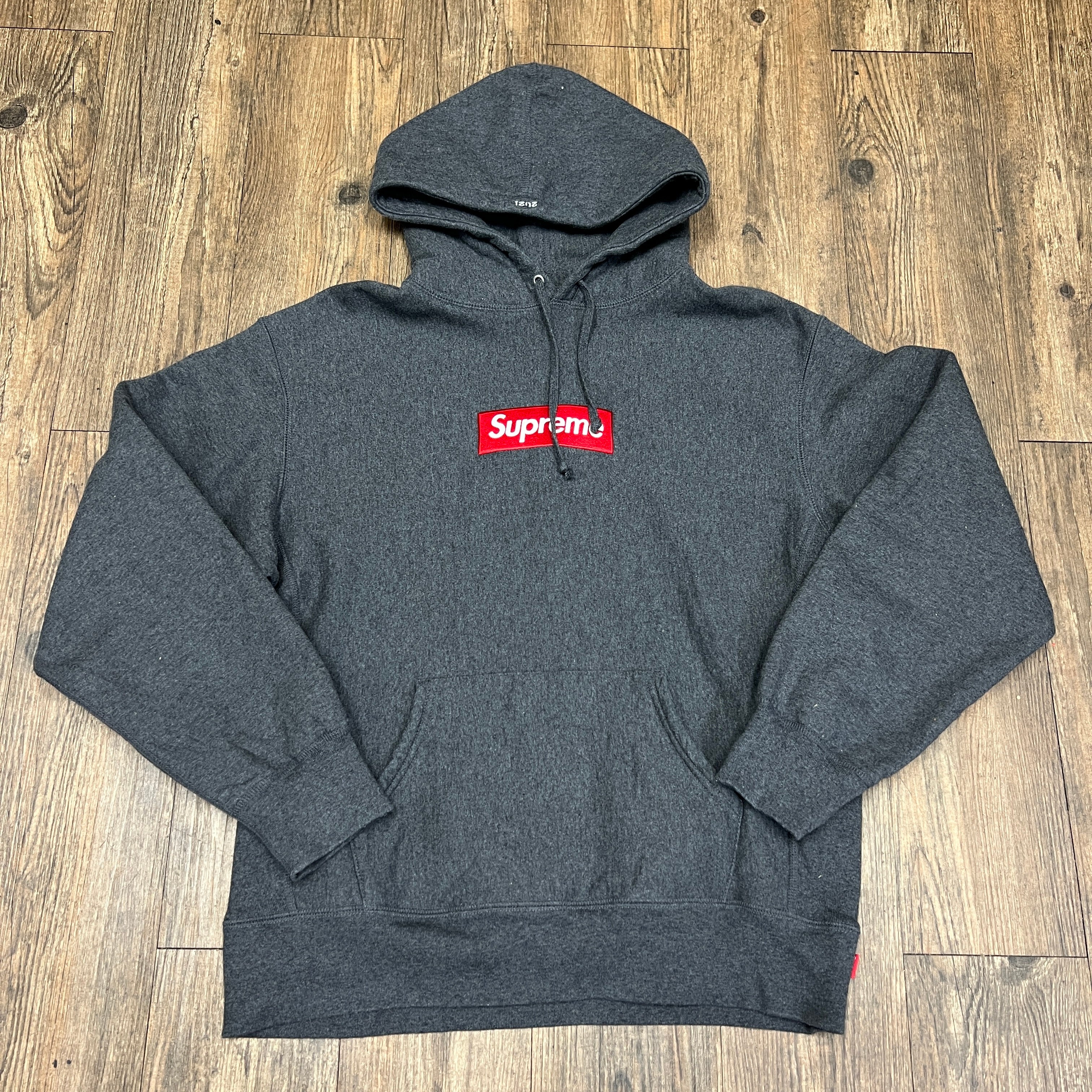 Supreme Box Logo Hooded Sweatshirt (FW21) Charcoal – Holy Ground