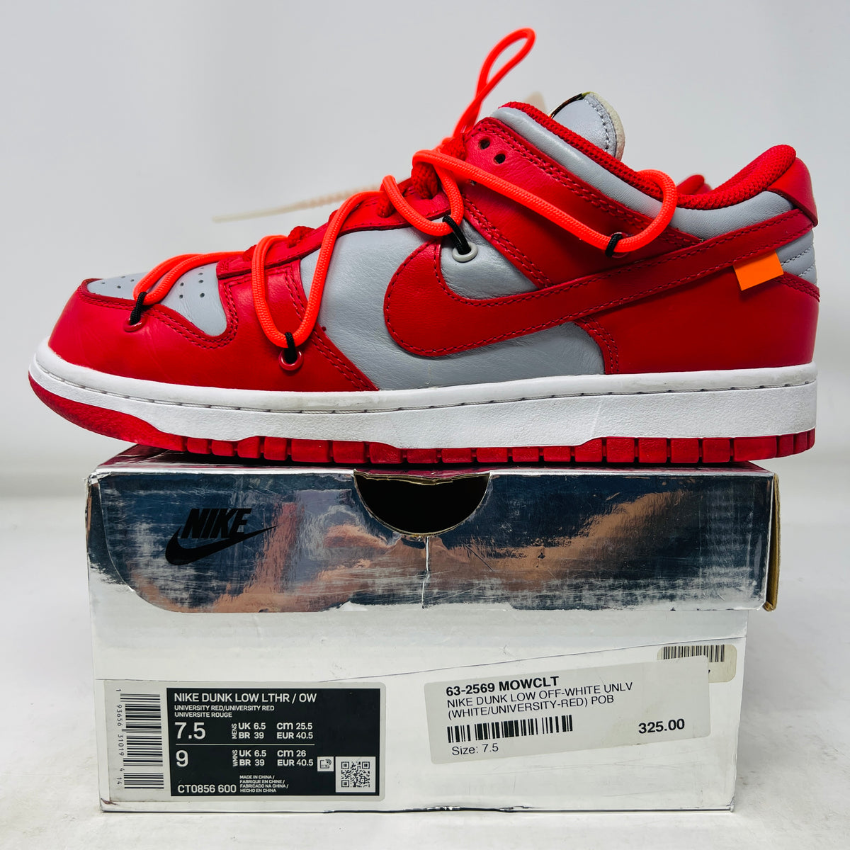 Nike Dunk Low Off-White University Red – Holy Ground display picture 3