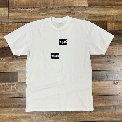 Supreme Comme des Garcons SHIRT Split Box Logo Tee White