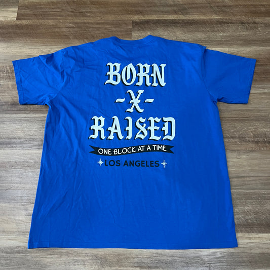 Born X Raised Los Angeles 'One Block At a Time' Tee Blue