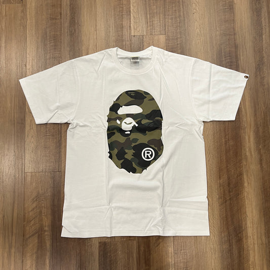 1ST CAMO BIG APE HEAD TEE WHITE