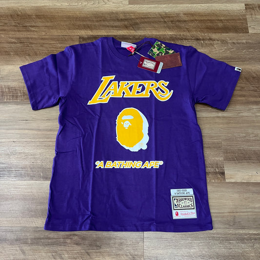 A BATHING APE BAPE X M&N NBA Los Angeles Lakers Tee