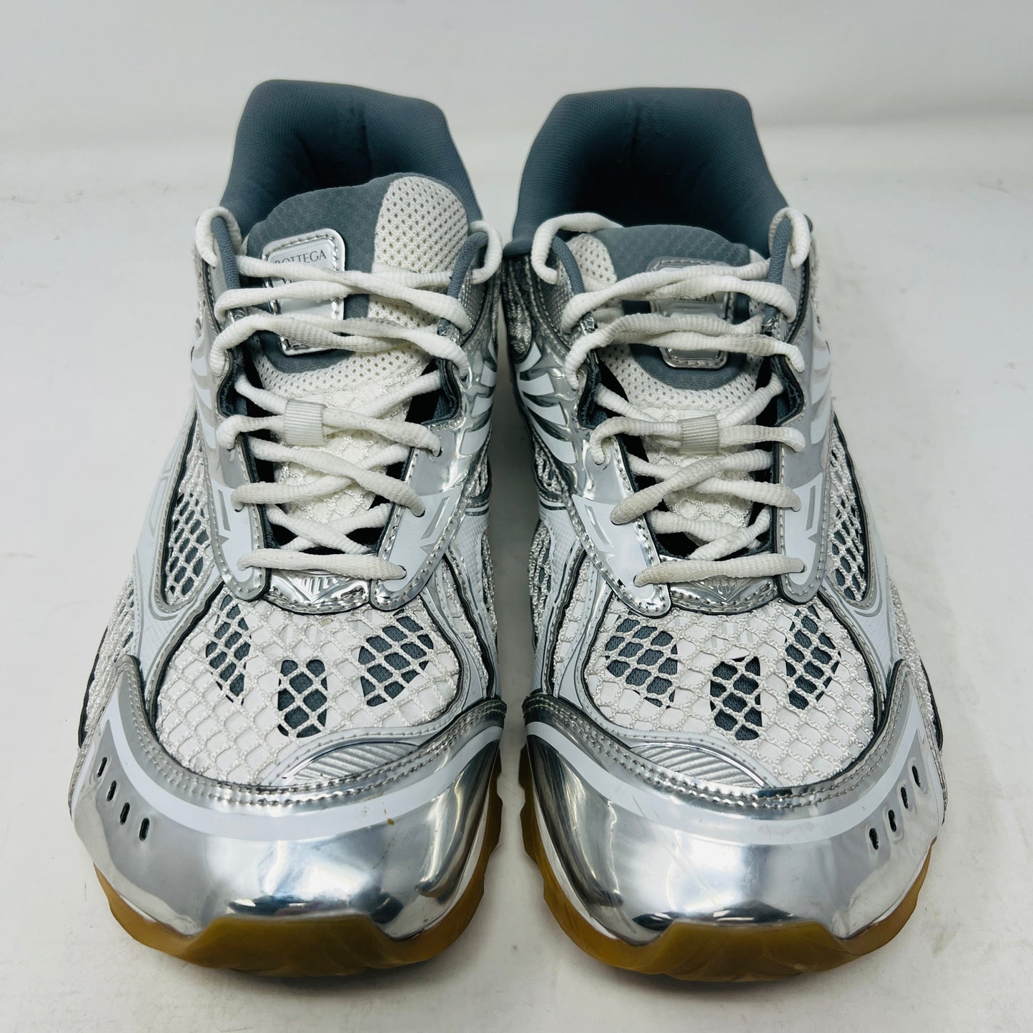 Bottega Veneta Orbit Silver White