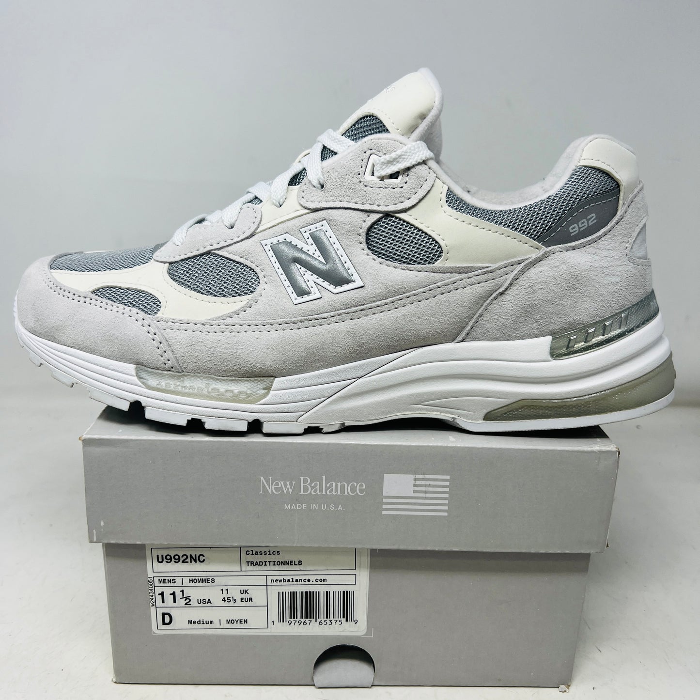 New Balance 992 MiUSA White Reflection