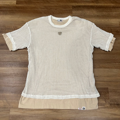 AAPE Mesh Camo Layered T-Shirt Beige