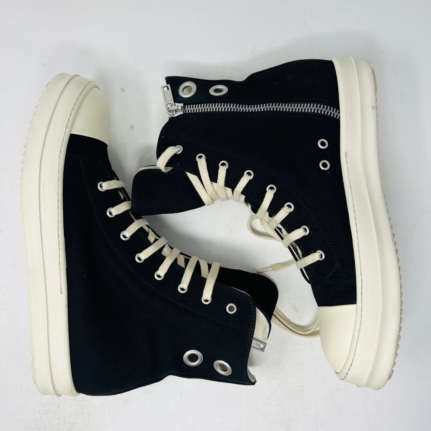 Rick Owens DRKSHDW High Top Black Milk