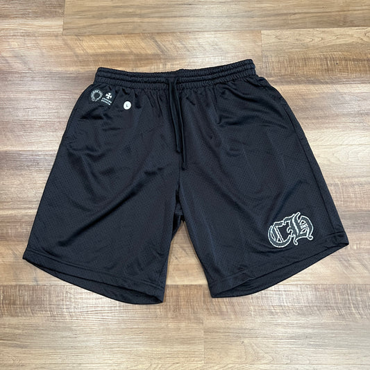Chrome Hearts Sports Mesh Varsity Shorts Black