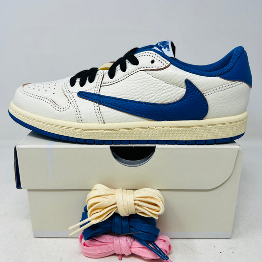 Jordan 1 Retro Low OG SP Fragment x Travis Scott Sail Military Blue (PS)