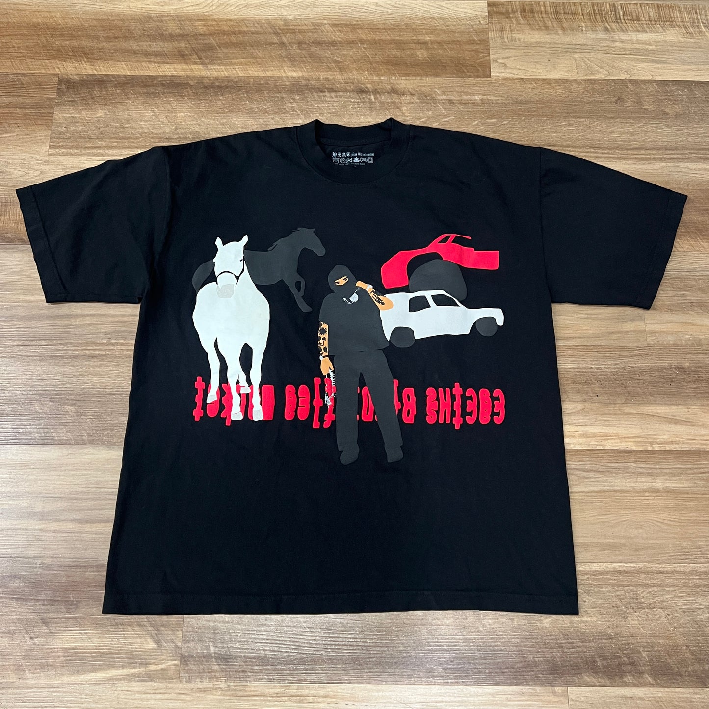 Yeat x Cactus Plant Flea Market (CPFM) Lyfestyle Horse Tee Black