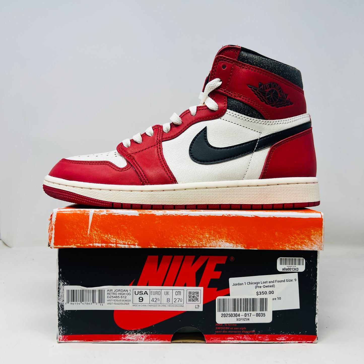Jordan 1 Retro High OG Chicago Lost and Found