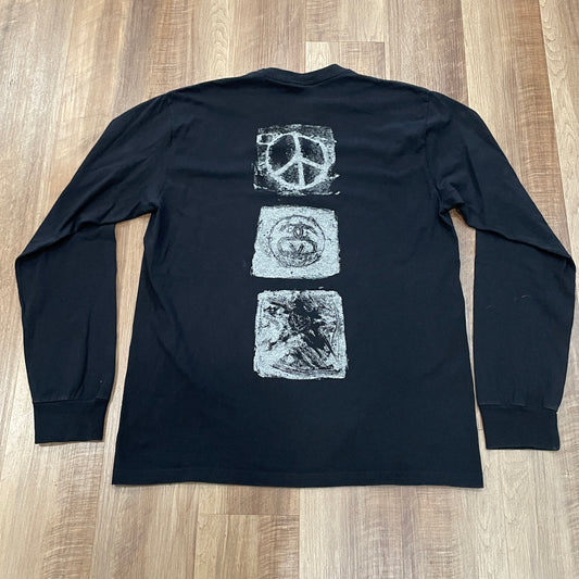 Stussy Mono L/S Tee Black