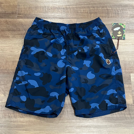 BAPE Ultimate Color Camo Beach Shorts Blue