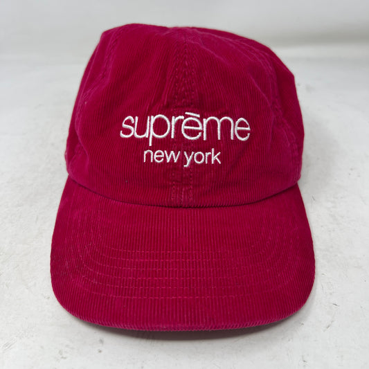 Supreme GORE-TEX Corduroy Classic Logo 6-Panel Hat Burgundy