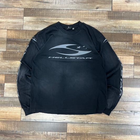 Hellstar H Cursive Logo Longsleeve 'Black'