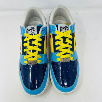 A Bathing Ape Bape Sta Low Color Block Yellow Navy Baby Blue