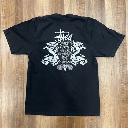 Stussy Double Dragon Tee Pigment Dyed Black