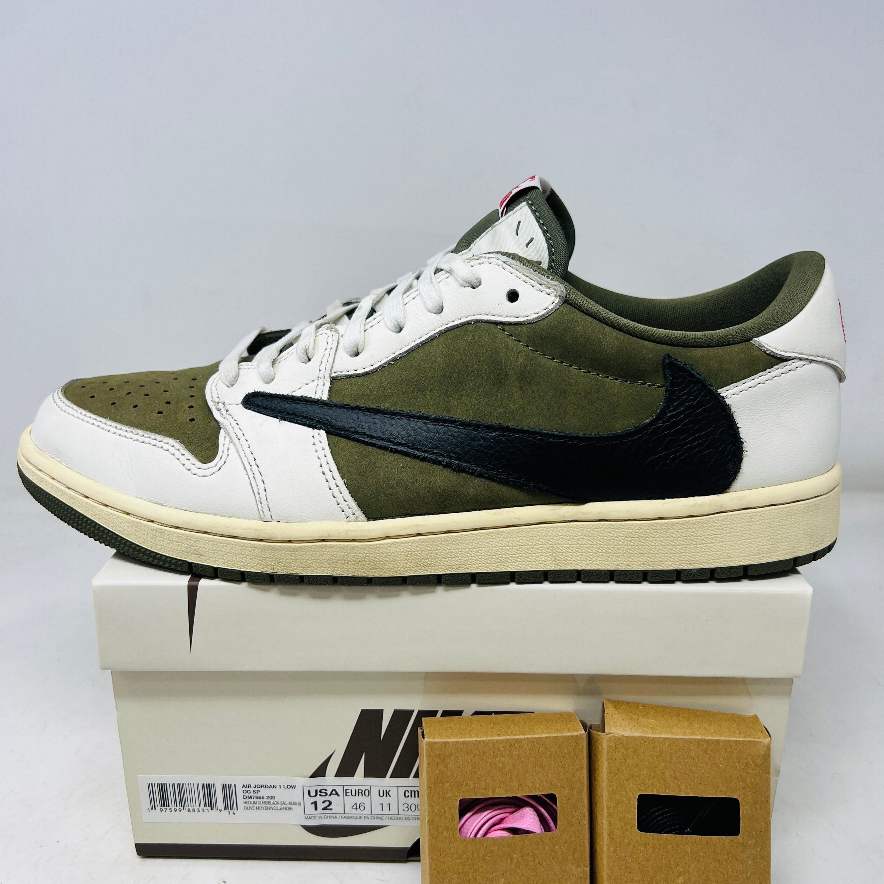 Jordan 1 Retro Low OG SP Travis Scott Medium Olive – Holy Ground