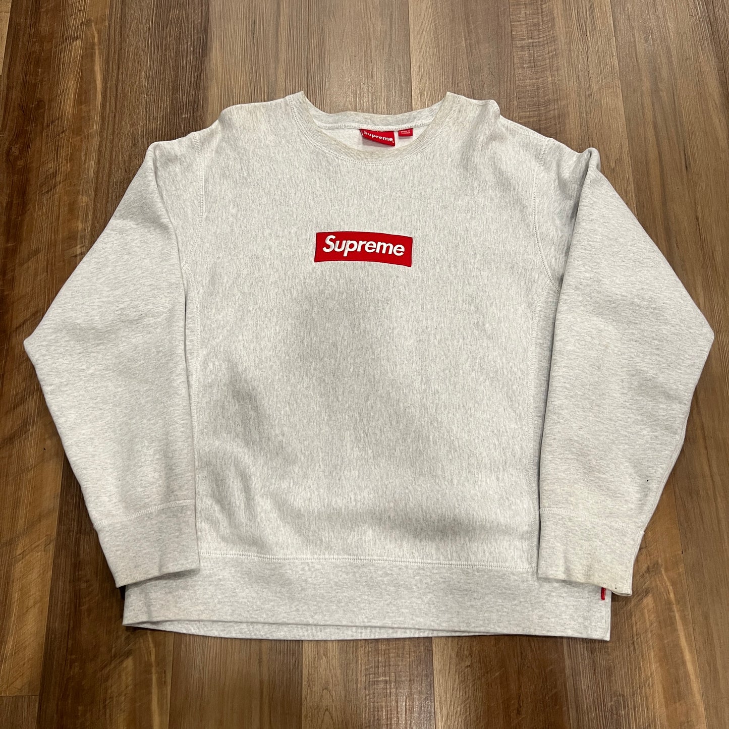 Supreme Box Logo Crewneck (FW18) Ash Grey