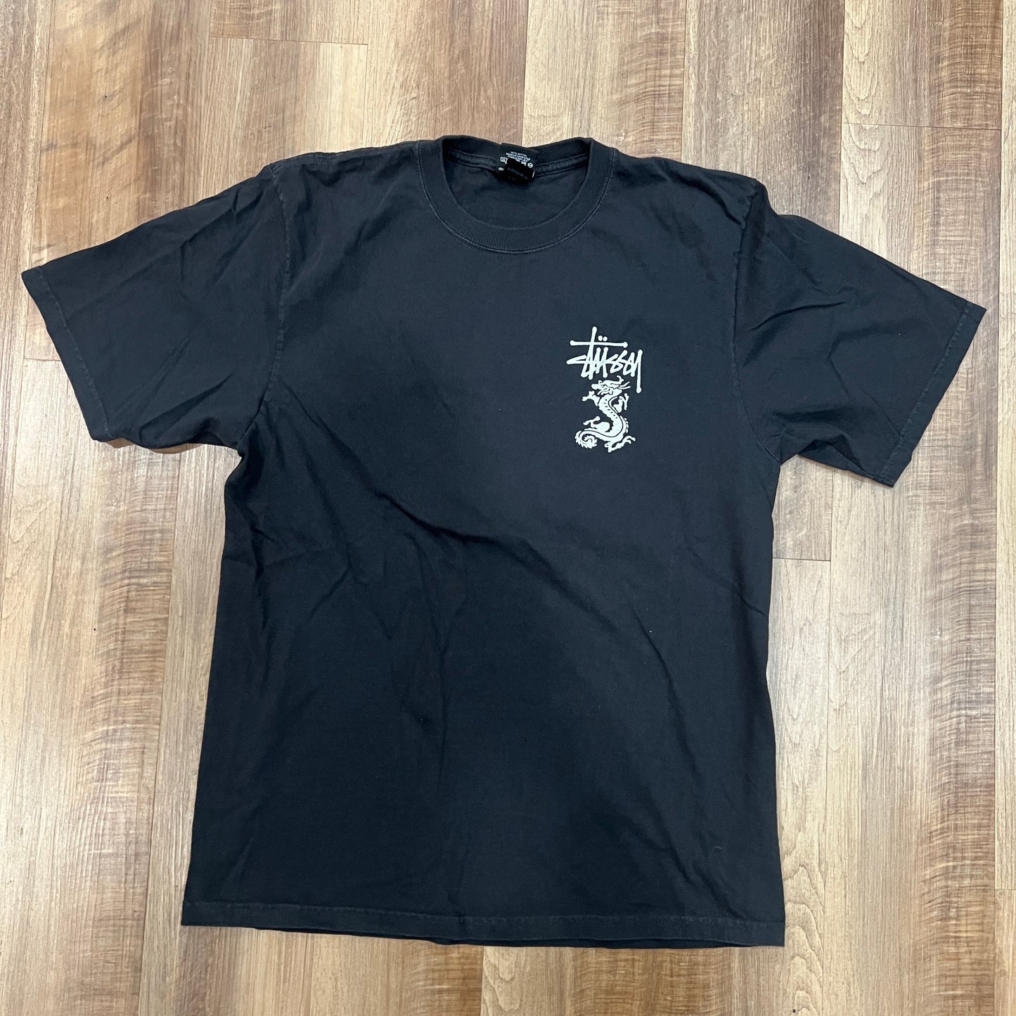 Stussy Double Dragon Tee Pigment Dyed Black