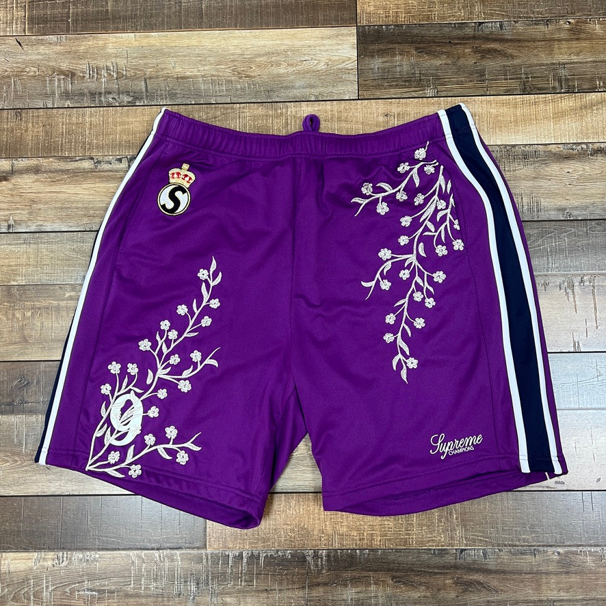 Supreme Floral Soccer Short Purple