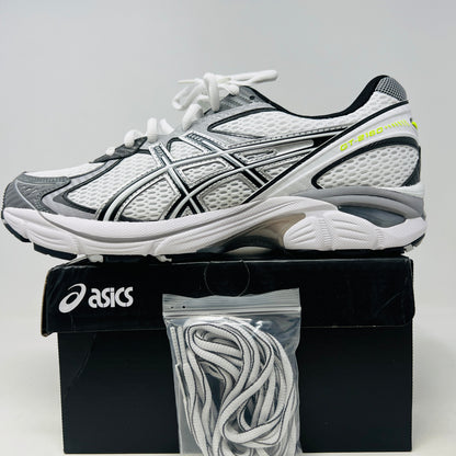 ASICS GT-2160 JJJJound White sneakers with extra laces on a branded box.